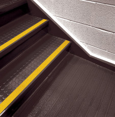 Roppe Rubber Stair Tread with Abrasive Strip