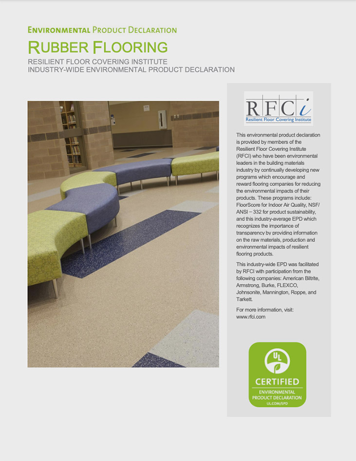 PDF for Industry Wide Rubber Flooring EPD Cover