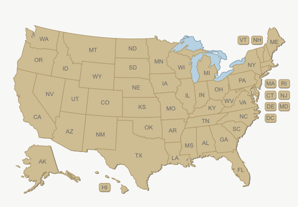 US Map_Distributors
